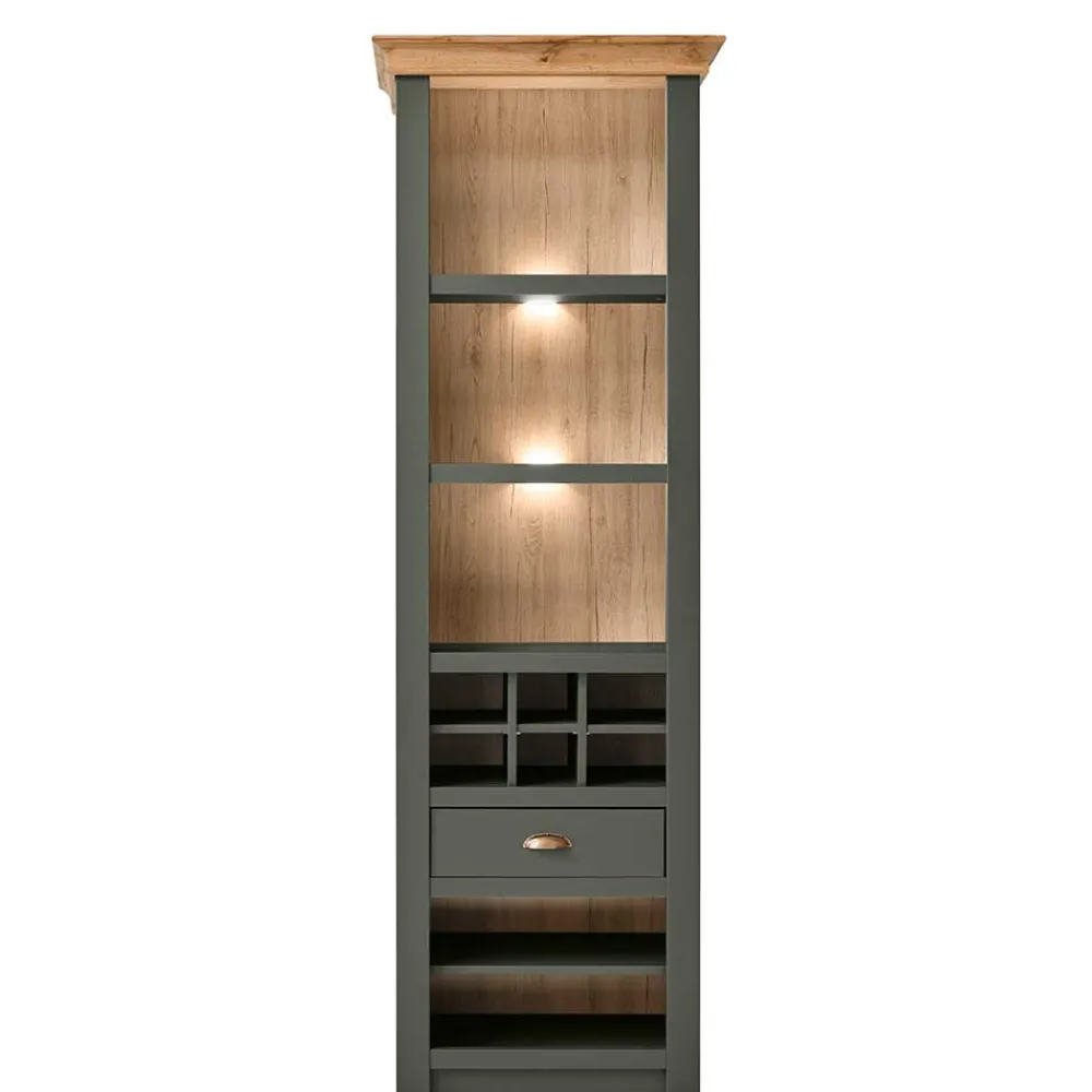 Wohnen Regale<68x207x45 Regal mit Schublade & 11 Fächern - Eylan