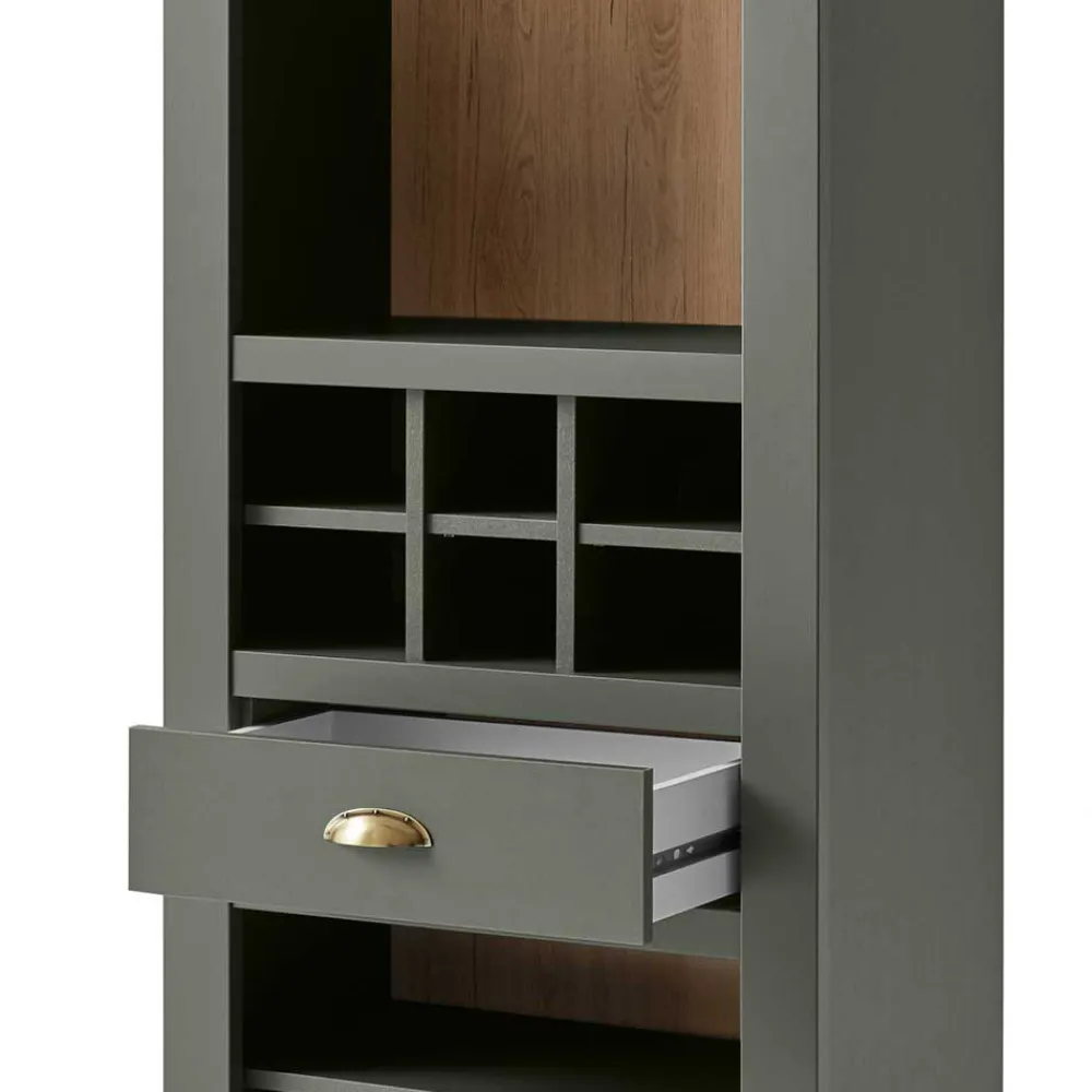 Wohnen Regale<68x207x45 Regal mit Schublade & 11 Fächern - Eylan