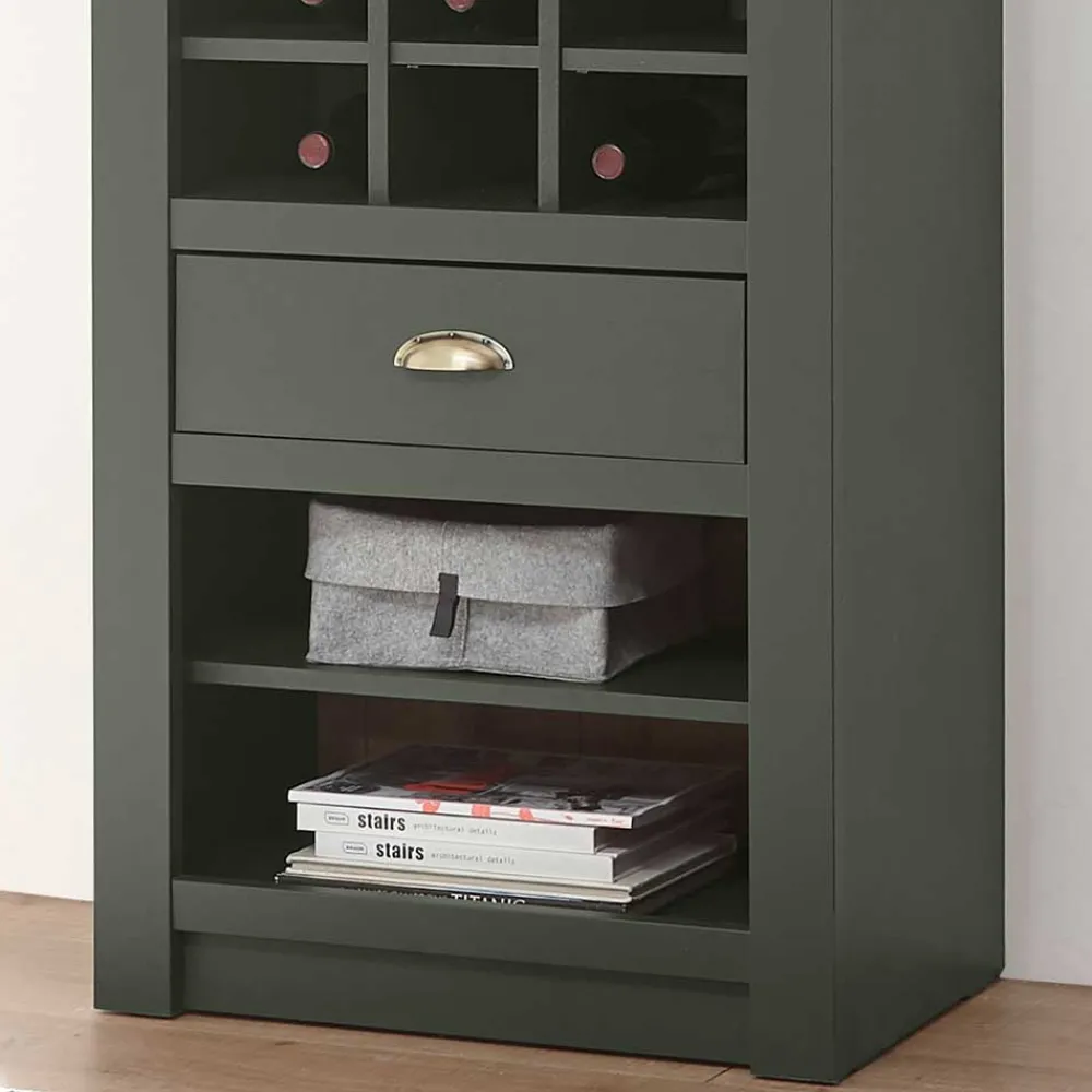 Wohnen Regale<68x207x45 Regal mit Schublade & 11 Fächern - Eylan