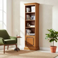 Wohnen Regale|Vitrinen<58x194x35 Regal mit Tür & vier Fächern - Kimms