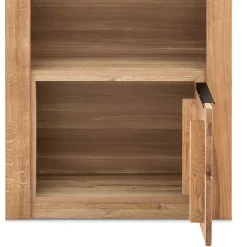 Wohnen Regale|Vitrinen<70x141x40 Regal mit Türfach in Eiche - Nelenia