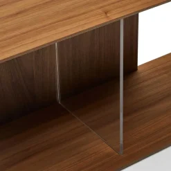 Wohnen Regale<101x38x30 Regel Element in Nussbaum Furnier - Lician