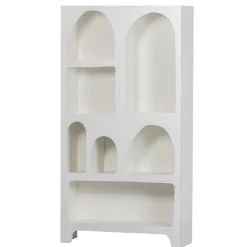 Wohnen Regale<95x180x32 Retro Design Regal in Weiß - Tom