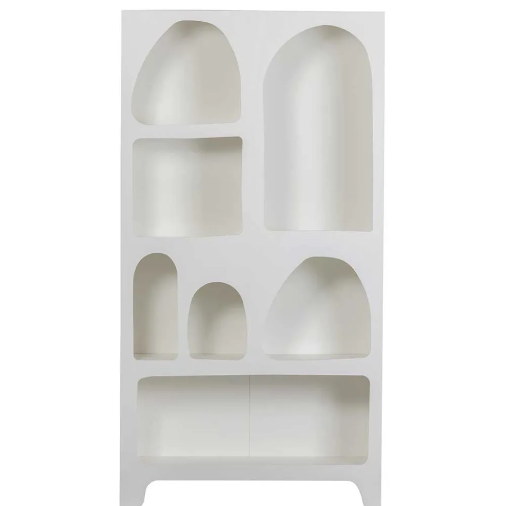 Wohnen Regale<95x180x32 Retro Design Regal in Weiß - Tom