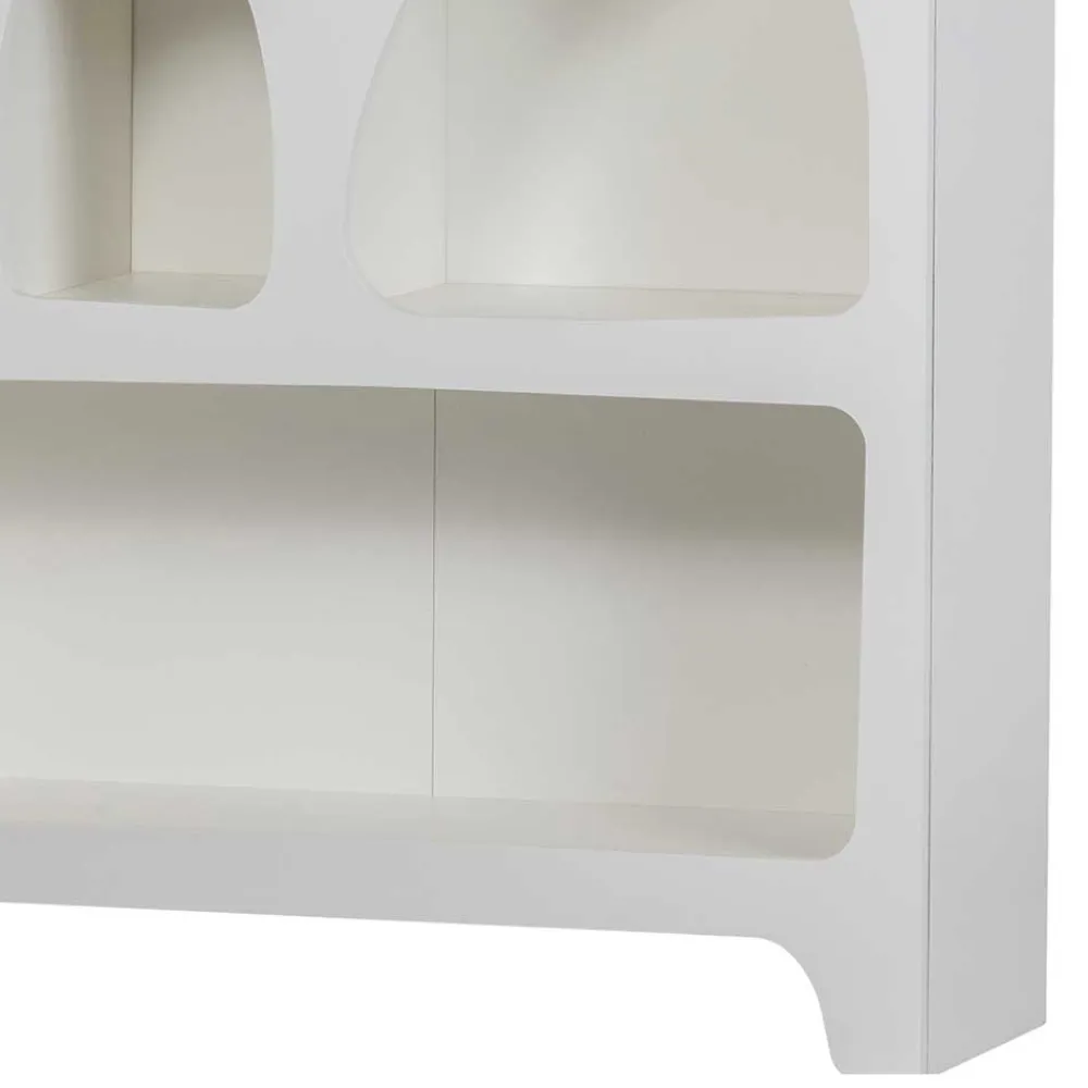Wohnen Regale<95x180x32 Retro Design Regal in Weiß - Tom