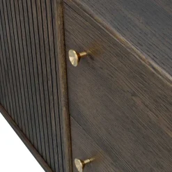 Wohnen Sideboards<160x75x42 Retro Design Sideboard in Eiche dunkel - Cuzliav