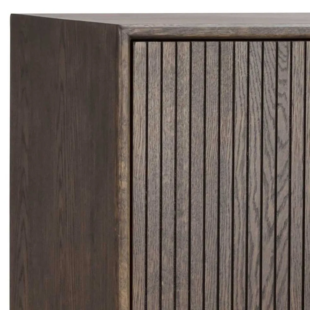 Wohnen Sideboards<160x75x42 Retro Design Sideboard in Eiche dunkel - Cuzliav