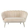 Wohnen Sofas<136x78x76 Retro Sofa im Muschel Design - Abboras