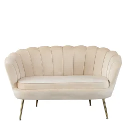 Wohnen Sofas<136x78x76 Retro Sofa im Muschel Design - Abboras