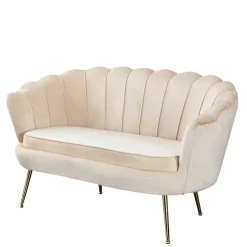Wohnen Sofas<136x78x76 Retro Sofa im Muschel Design - Abboras