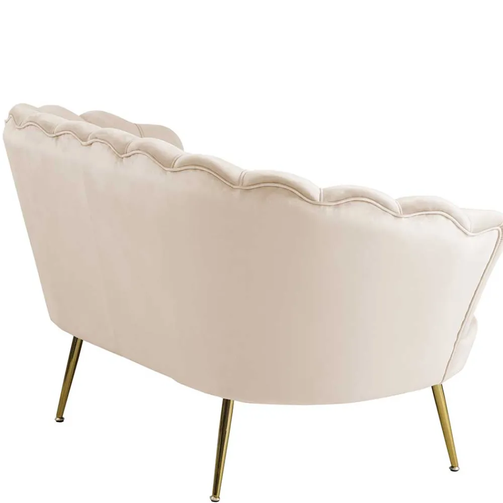 Wohnen Sofas<136x78x76 Retro Sofa im Muschel Design - Abboras
