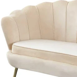 Wohnen Sofas<136x78x76 Retro Sofa im Muschel Design - Abboras
