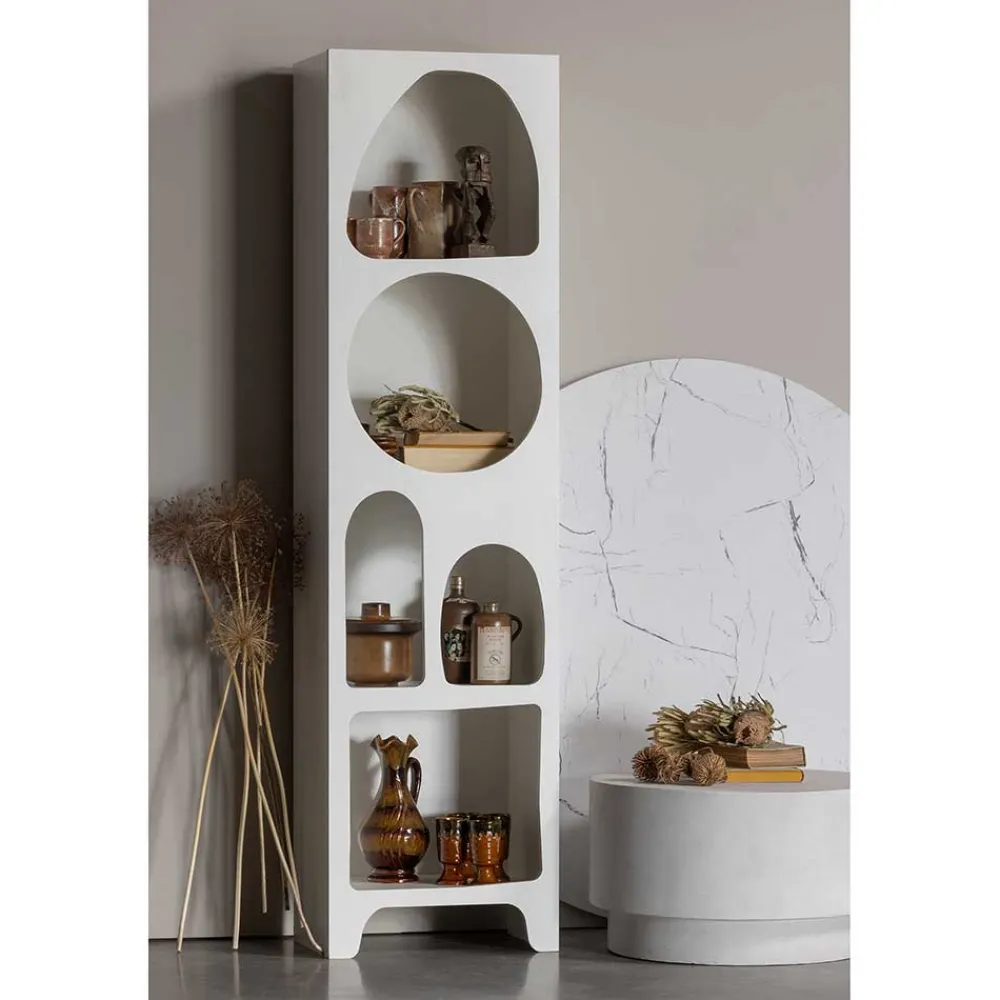 Wohnen Regale<48x180x32 Retro Standregal mit 5 Fächern - Tom