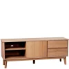 Wohnen Tv & Hifi-Möbel|Lowboards<152x60x42 Retro TV Lowboard in Eiche - Adunia