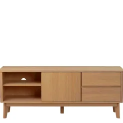 Wohnen Tv & Hifi-Möbel|Lowboards<152x60x42 Retro TV Lowboard in Eiche - Adunia