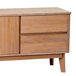 Wohnen Tv & Hifi-Möbel|Lowboards<152x60x42 Retro TV Lowboard in Eiche - Adunia