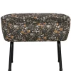 Wohnen Hocker<55x40x46 Retrohocker mit Samt Blumen Muster - Esdrega