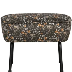 Wohnen Hocker<55x40x46 Retrohocker mit Samt Blumen Muster - Esdrega