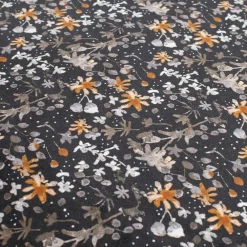 Wohnen Hocker<55x40x46 Retrohocker mit Samt Blumen Muster - Esdrega