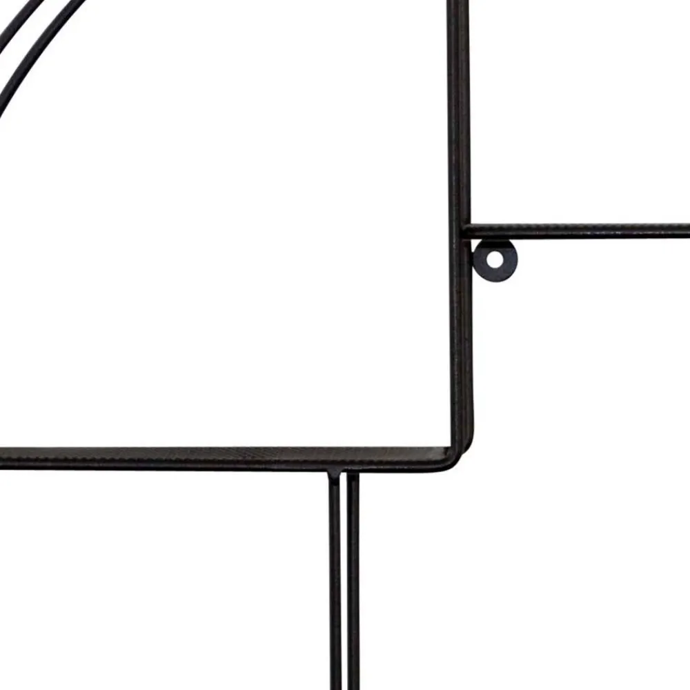 Wohnen Regale<50x50x12 Rundes Wandregal in Schwarz - Anatana