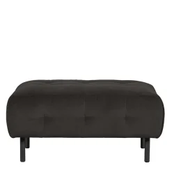 Wohnen Hocker<90x45x90 Samt Sitzhocker in Graubraun - Centur