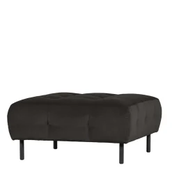 Wohnen Hocker<90x45x90 Samt Sitzhocker in Graubraun - Centur