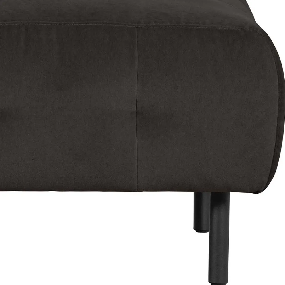 Wohnen Hocker<90x45x90 Samt Sitzhocker in Graubraun - Centur