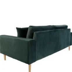 Wohnen Sofas<180x76x93 Samt Wohnzimmercouch in Dunkelgrün - Secilia
