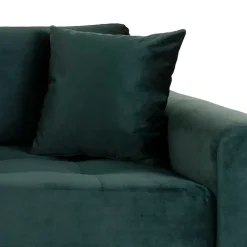 Wohnen Sofas<180x76x93 Samt Wohnzimmercouch in Dunkelgrün - Secilia