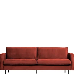 Wohnen Sofas<230x83x88 Samt Wohnzimmercouch in Kastanien Braun - Enzing