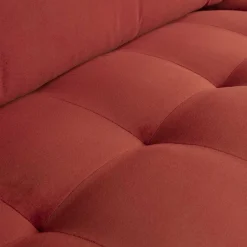 Wohnen Sofas<230x83x88 Samt Wohnzimmercouch in Kastanien Braun - Enzing