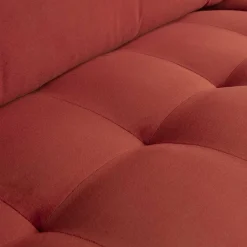 Wohnen Sofas<230x83x88 Samt Wohnzimmercouch in Kastanien Braun - Enzing