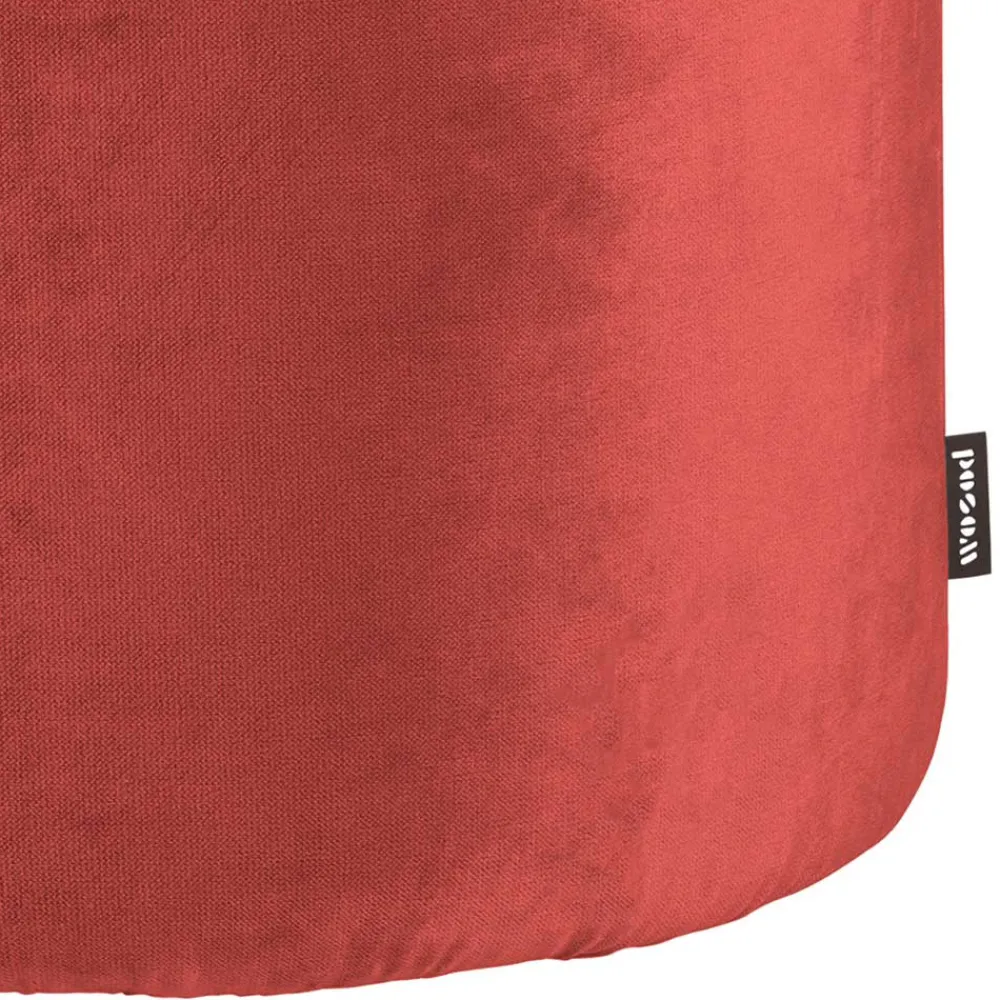 Wohnen Hocker<46x46x46 Samthocker im Retro Style in Rot - Colin