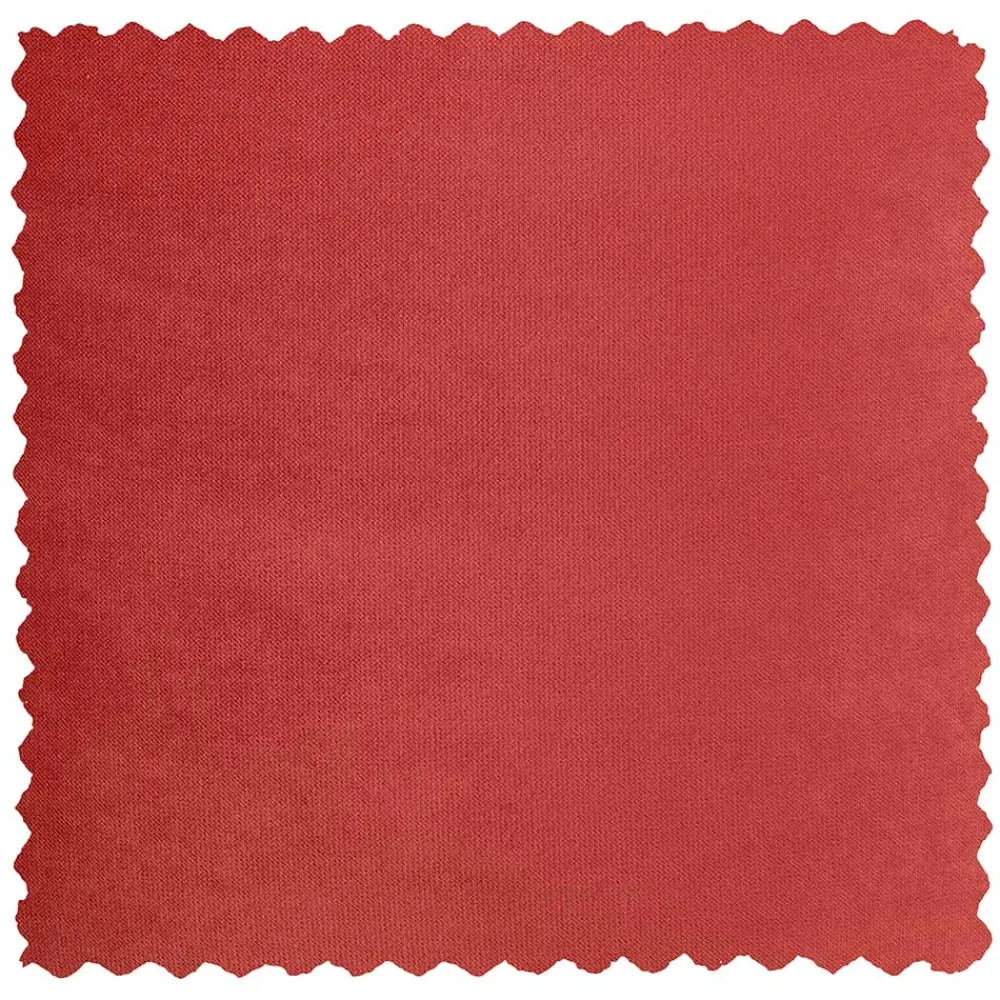 Wohnen Hocker<46x46x46 Samthocker im Retro Style in Rot - Colin