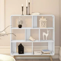Wohnen Regale<122x126x29 Scandi Regal mit abgerundeten Ecken - Kolreva