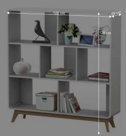 Wohnen Regale<122x126x29 Scandi Regal mit abgerundeten Ecken - Kolreva