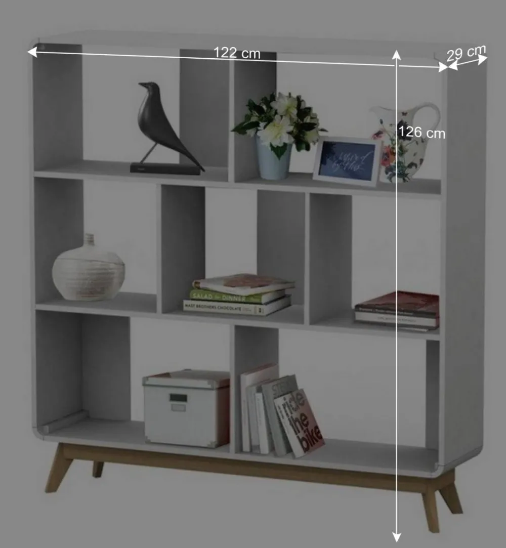 Wohnen Regale<122x126x29 Scandi Regal mit abgerundeten Ecken - Kolreva