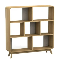 Wohnen Regale<122x126x29 Scandi Standregal in Natur - Jendren