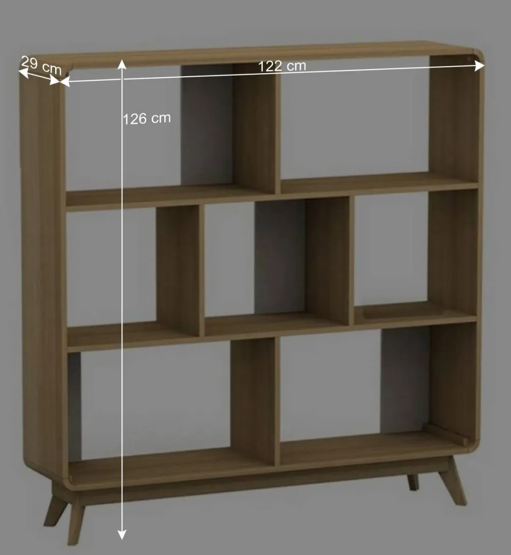 Wohnen Regale<122x126x29 Scandi Standregal in Natur - Jendren