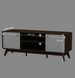 Wohnen Lowboards<140x53x39 Scandi TV Unterschrank zweifarbig - Devkan
