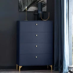 Wohnen Kommoden<80x117x40 Schlafzimmer Hochkommode elegant - Inbano