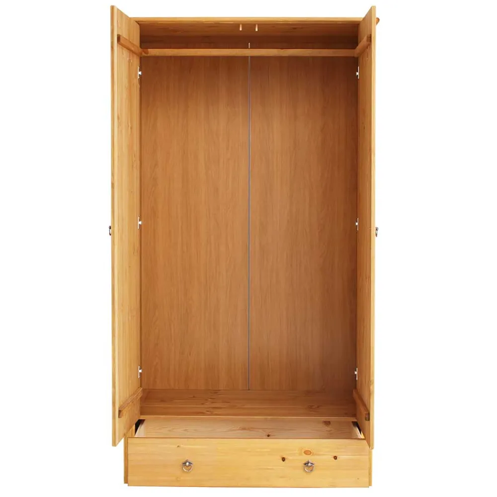 Wohnen Kleiderschränke|Schränke<106x191x59 Schlafzimmer Schrank in Kiefer Natur - Imressa I