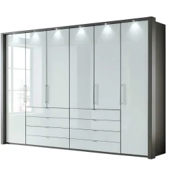 Wohnen Kleiderschränke|Schränke<307x240x58 Schlafzimmerschrank mit Falttüren - Audra