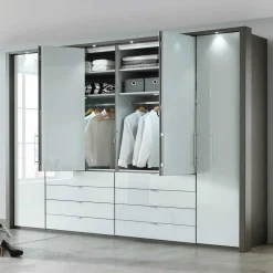 Wohnen Kleiderschränke|Schränke<307x240x58 Schlafzimmerschrank mit Falttüren - Audra