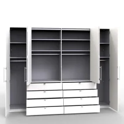 Wohnen Kleiderschränke|Schränke<307x240x58 Schlafzimmerschrank mit Falttüren - Audra