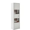 Wohnen Vitrinen<61x206x37 Schmale Vitrine mit Metallgriff - Varzino