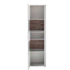 Wohnen Vitrinen<61x206x37 Schmale Vitrine mit Metallgriff - Varzino