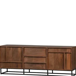 Wohnen Tv & Hifi-Möbel|Lowboards<140x54x42 Schrank aus Mango Holz mit Bügelgestell - Stuva