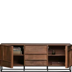 Wohnen Tv & Hifi-Möbel|Lowboards<140x54x42 Schrank aus Mango Holz mit Bügelgestell - Stuva