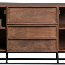 Wohnen Tv & Hifi-Möbel|Lowboards<140x54x42 Schrank aus Mango Holz mit Bügelgestell - Stuva